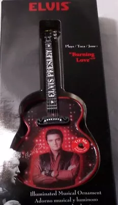 Vtg Elvis Illuminated Musical Ornament '' Burning Love'' Elvis Presley Works! • $25