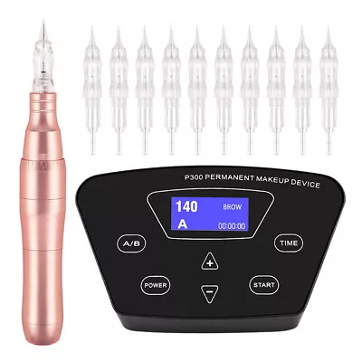 £94.79 • Buy NEW P300 Permanent Makeup Machine Kit Pink Color For Eyebrow Eyeliner Lips