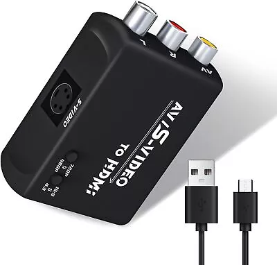 WNNZVCC S Video To HDMI ConverterAv To HDMI ConverterRca To HDMI ConverterCom • $20.40