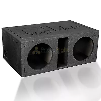 Dual 12  Ported Subwoofer Box Bed Liner Coated 3/4  MDF Vented Enclosure • $199.95