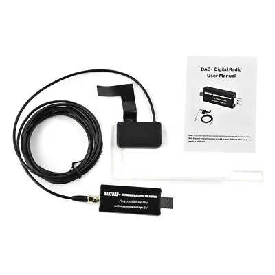 For Android Headunit USB DAB Module Digital Radio Receiver Box Amplified Antenna • £26.99