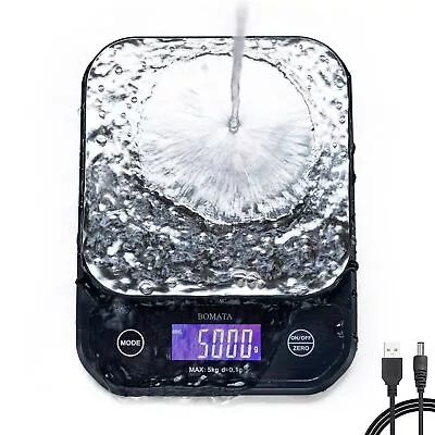 Waterproof Food Scale 0.1g/0.01oz High Precision 5kg/11lb Washable USB Re... • $38.48