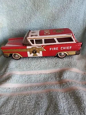 1959 Ford Fire Chief Station Wagon Friction Toy • $45