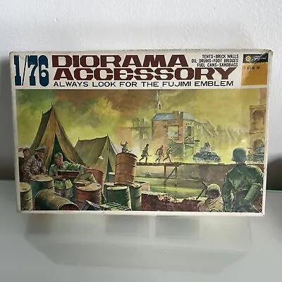 Fujimi F761237 Diorama Accessory Set 1:76 Inc Tents - Brick Walls- Oil Drums Etc • £12