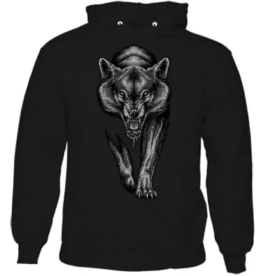 Snarling Wolf Mens Animal Hoodie Lone Pack GOT Game Of Thrones Camping Top  • £24.49