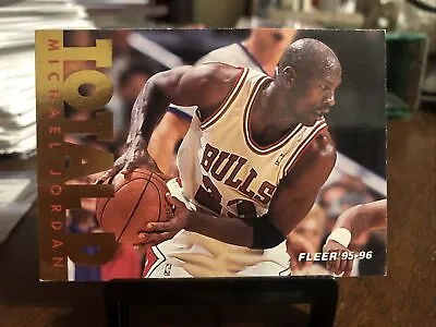 1995 96 FLEER #200 MICHAEL JORDAN TOTAL D GOLD FOIL + 1993 Upper Deck BULLS • $7.95