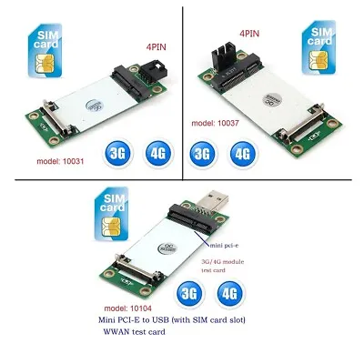 Mini PCI-E Wireless WWAN Card To USB Adapter Card For 3G 4G WWAN/LTE Module • $9.50