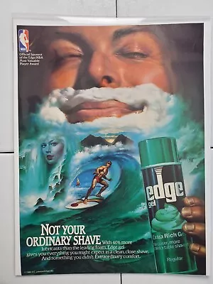 1986 Vintage Edge Gel NBA Surf Magazine Ad Tropical • $9