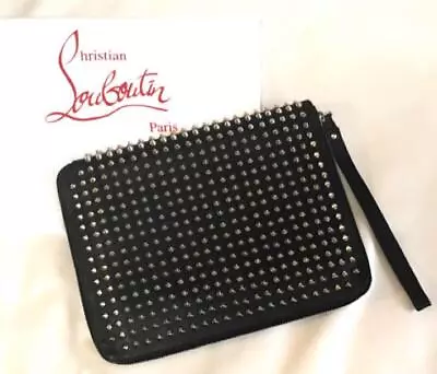 Christian Louboutin Tablet Case Leather Black W27×H21×D2cm×40cm • $418.70