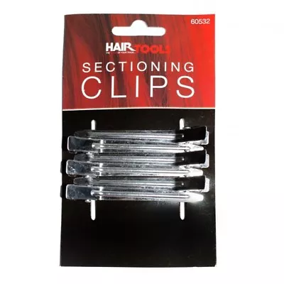 Hair Tools Silver Metal Sectioning Clips/Clamps X6 Sameday Dispatch • £5.49