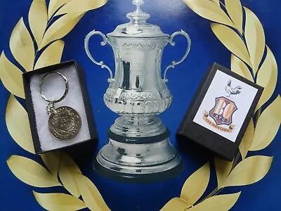 BRADFORD CITY Esso FA Cup Centenary Coin 1972  Keyring Gift Boxed • £7.50