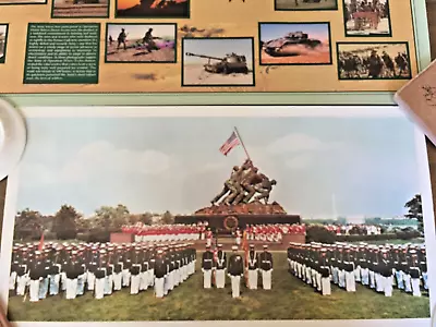 USMC Marine Corps Army Military Desert Storm Shield Poster Original Historical M • $99.99