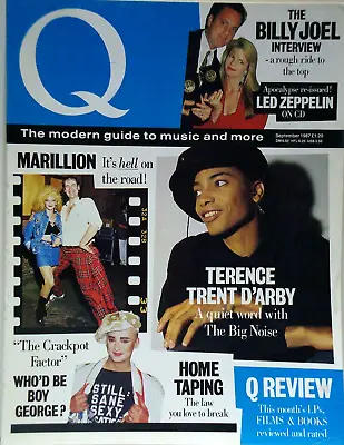 Q MAGAZINE #12 TERENCE TRENT D'ARBY Marillion BOY GEORGE Madonna September 1987 • £4.50