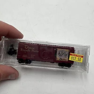 Micro Trains N Scale 21503 12 Days Of Xmas 3 French Hens 40' Boxcar Tdoc #03 • $49.99