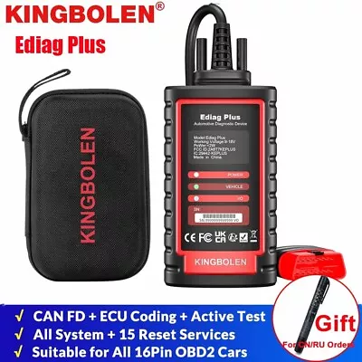 KINGBOLEN Ediag Plus OBD2 Scanner Car Diagnostic Tool ECU Coding Full Software • $109.81