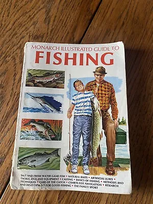 $6 • Buy Vintage Monarch Illustrated Guide To Fishing Book 1977 &Fishes Golden Nature