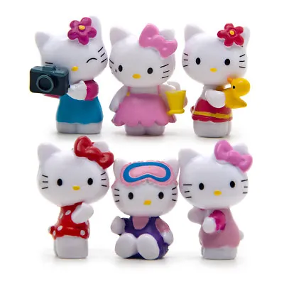 £4.79 • Buy 6Pcs Hello Kitty Mini Series PVC Figure Toy Kids Cake Toppers Xmas Gift Present