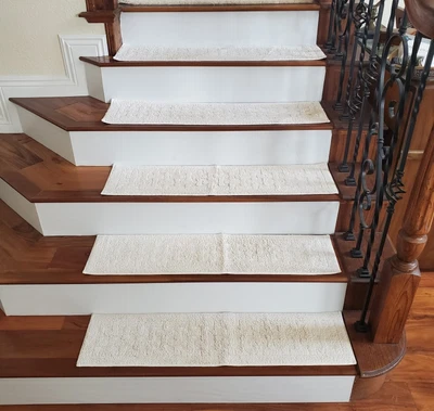 $15 • Buy Carpet Stair Treads Beige Set Of 15. Looks Great & Machine Washable. 