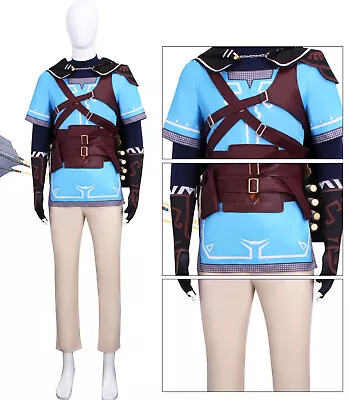 New Zelda Tears Of The Kingdom Link Cosplay Costume Uniform Kids Teens Play Role • $153.89