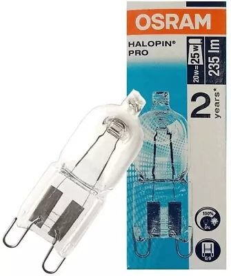 £6 • Buy Osram Halopin Pro G9 Halogen Dimmable 20w=25w 235 Lumens