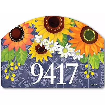 Yard Design Magnet Address Marker House Number Sign DENIM GARDEN Sunflower +❤️tw • $17