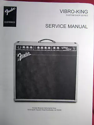 Fender Vibro King Guitar Amplifier Service Manual • $12