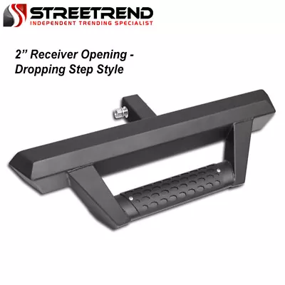 Matte Blk Steel Rear Hitch Dropping Drop Step Bar Guard W/2  Trailer Receiver SH • $79.90