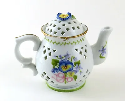 $7.78 • Buy Avon Tea Time Ceramic Teapot Tealight Holder Candle Collection