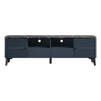 LIVILAND Engineered Wood & Marble TV Stand For TVs Up To 75  In Navy • $253.68