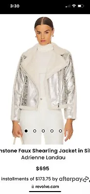 Adrienne Landau Moonstone Faux Shearling Jacket.   Never Worn. Gorgeous ! • $400