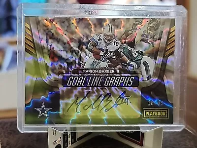2022 Panini Playbook Goal Line Graphs Gold Auto Marion Barber III /99 • $24.99