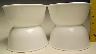 Vintage Corning Corelle Plain All White Set 4 Chowder Rice Chili Bowls Made USA • $29.99