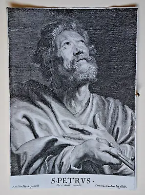 S. PETRUS - Cornelis Van Caukercken 1641-1678 (Engraver) After Anthony Van Dyck • $75