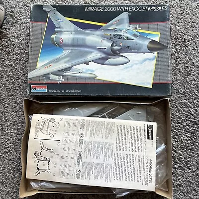 Monogram 1/48 Scale Mirage 2000 With Exocet Missiles Model Kit #5446 1986 • $21.25