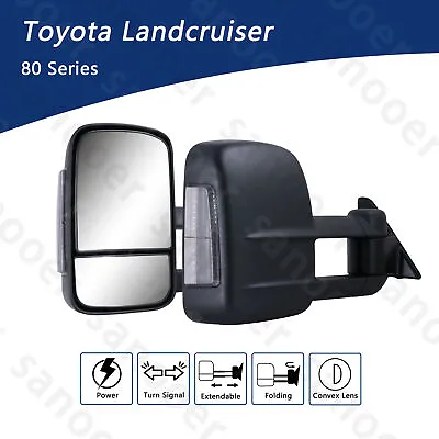 $335.99 • Buy Electric Towing Extendable Mirrors Fit For Toyota Landcruiser 80 Series 90-98