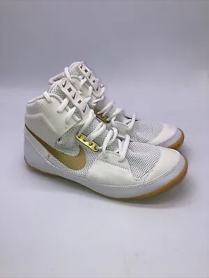 Nike Fury Wrestling Shoes MMA Combat White Gold AO2416-170 Men’s Size 6 • $99.99