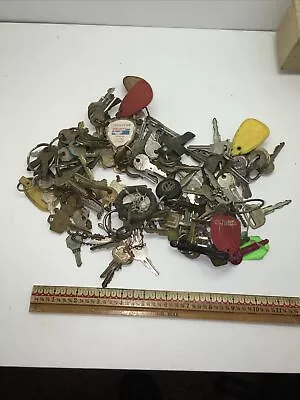 Vintage Key Lot Old Lock Keys Barrel Lost Car Padlock Home 100 + Keys T5 • $6.50