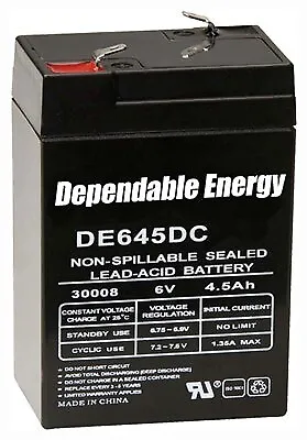 American Hunter Battery Rechargeable 6v 4.5amp F-tab DE30052 • $22.58