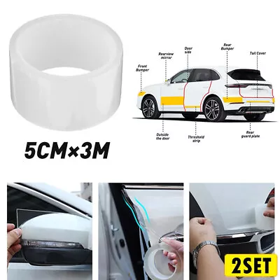 2X 300cm Protector Sill Scuff Car Auto Door Plate Anti Scratch Sticker Bumper St • $15.37