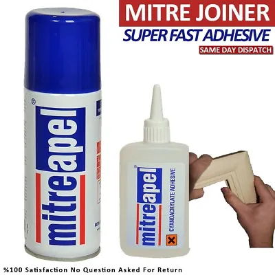 Big Size Super Glue Mitre Joiners Corner Mate Two Parts Fast Bonding 100gr/400ml • £13.99