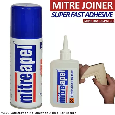 Mitre Joiners Corner Mate Two Part Instant Fast Bonding Super Glue 50gr / 200ml • £7.99