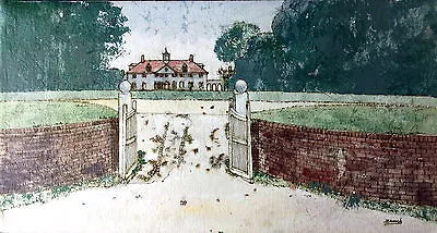 William Benecke - George Washington Mount Vernon Estate - Original Mixed Media • $57.50