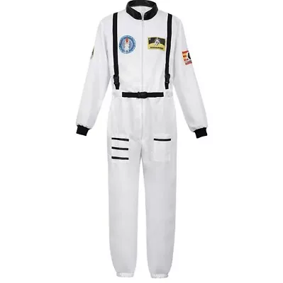 Men`s White Astronaut Costume Adult NASA Spaceman Space Suit M Halloween • $25