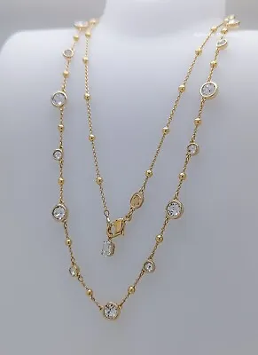 NEW 100% SWAROVSKI Gold White Crystals Imber Strandage Long Necklace 5680091 • $238