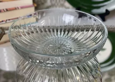 Vintage Arcoroc France - Starburst Clear Glass - Large Serving Bowl 9” • $20