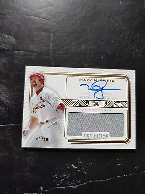 2023 Topps Definitive Collection Mark McGwire Jersey Relic Auto 40/40 • $125