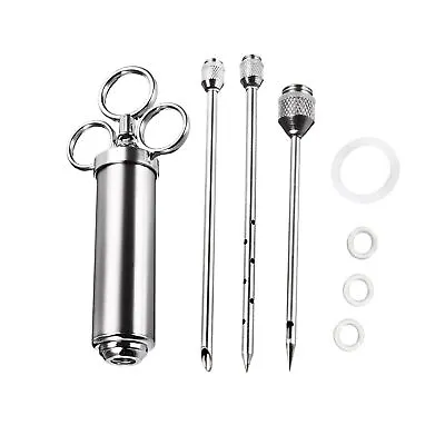 Meat Injector Syringe Kit For With 3 Flavor Food Injector Syringe Meat Needles • $23.74