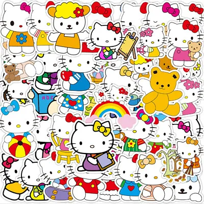 50pcs -Hello Kitty 3 Cartoon Cute Kid Waterproof Phone XBox PS5 Vinyl Sticker • $4.99