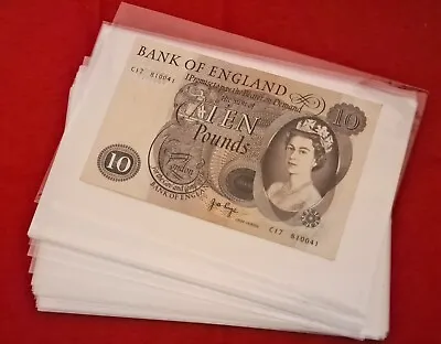20 EXTRA LARGE BANKNOTE SLEEVES 132 Mm X 190 Mm • £3.55