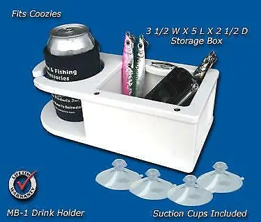 Drink Holder 1-Cup Storage Box (White) Polymer Deep Blue Marine MB-1  • $43.99